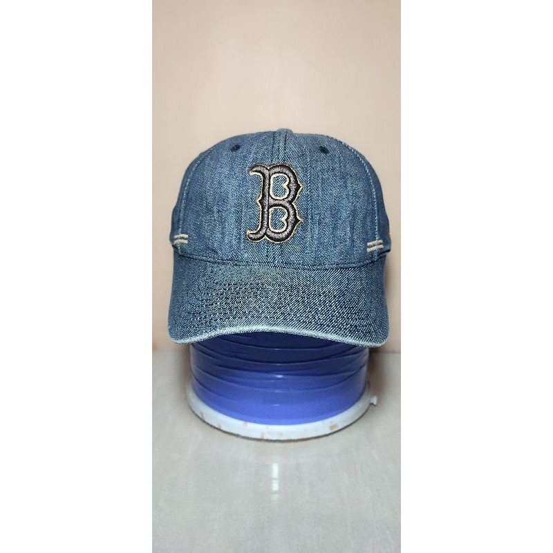 topi second mlb bahan jeans logo B