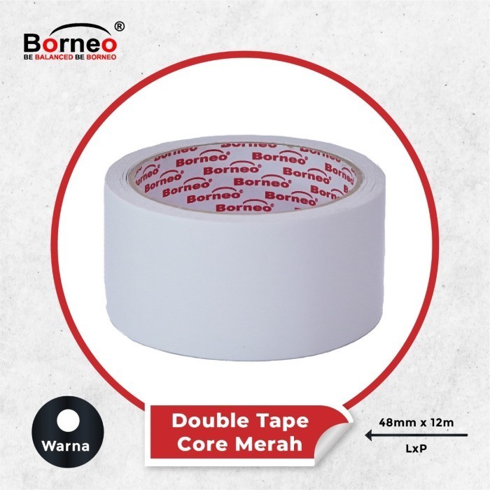 

Double Tape Core Merah 48MMx12M Borneo - Double Tape Core Merah 2 INCh Borneo
