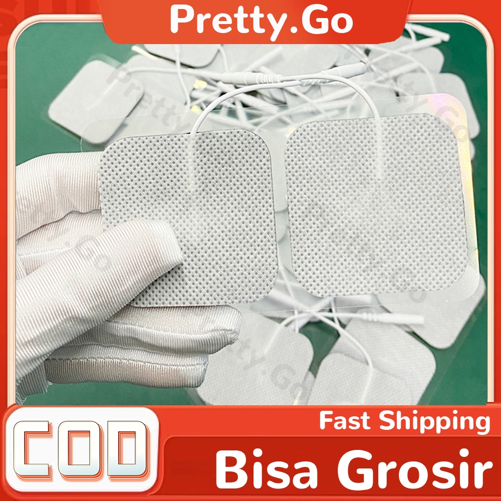 Isi 10/20Pad Electrode gel pad Tens Elektroda 4*4/5*5cm Bantalan Tempel Elektroda Putih Tens Electro