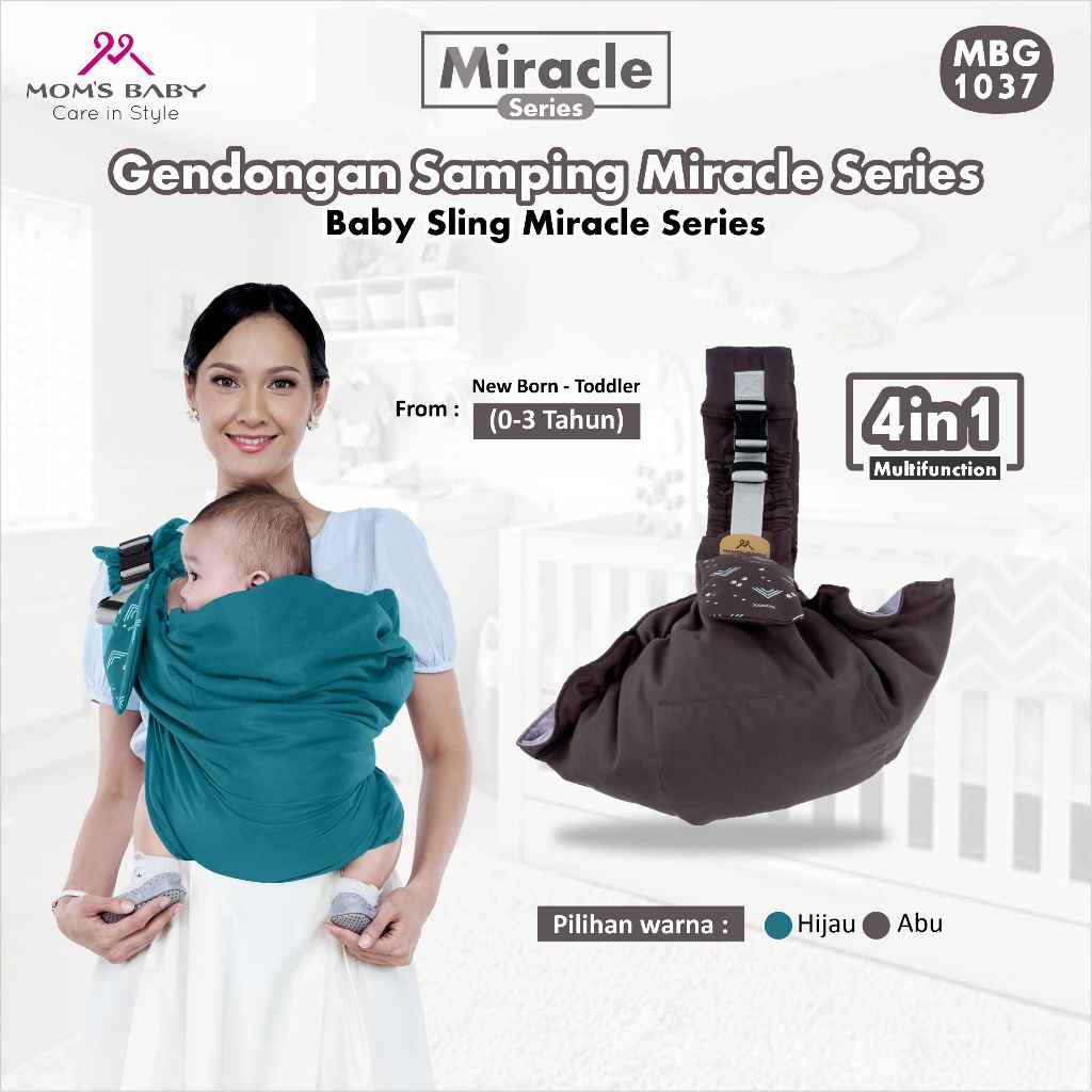 MOM'S BABY Gendongan Samping 4 in 1 Miracle Series MBG1037