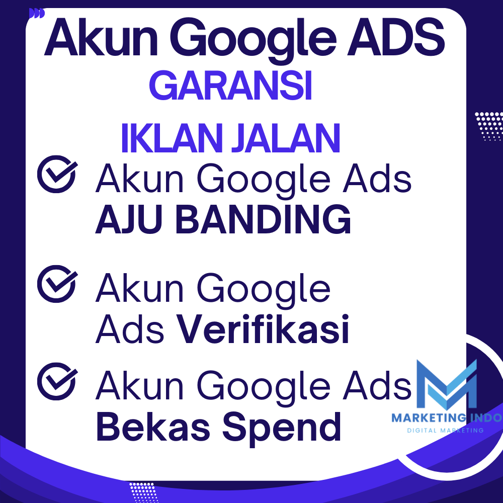 Akun Google ADS Verifikasi/Aju Banding/Spend Bergaransi