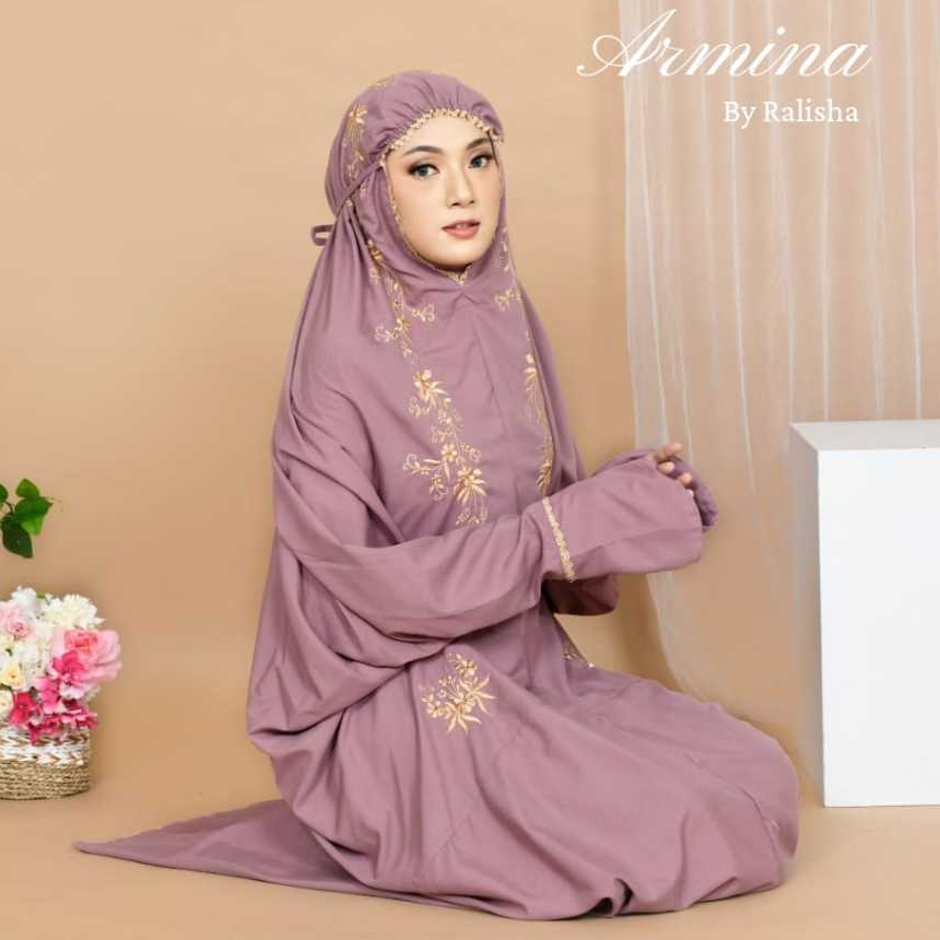 Mukena Mewah Jumbo Terbaru 2024 Mukena Terusan Armina Katun Rayon Premium