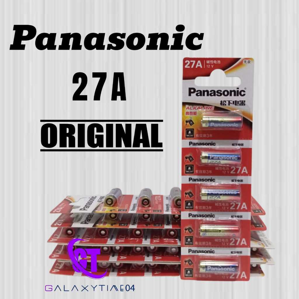 Panasonic Baterai 27A 12V Alkaline Battery Original Batre Remote Control A27 LRV27A MN27 GP27A L828F