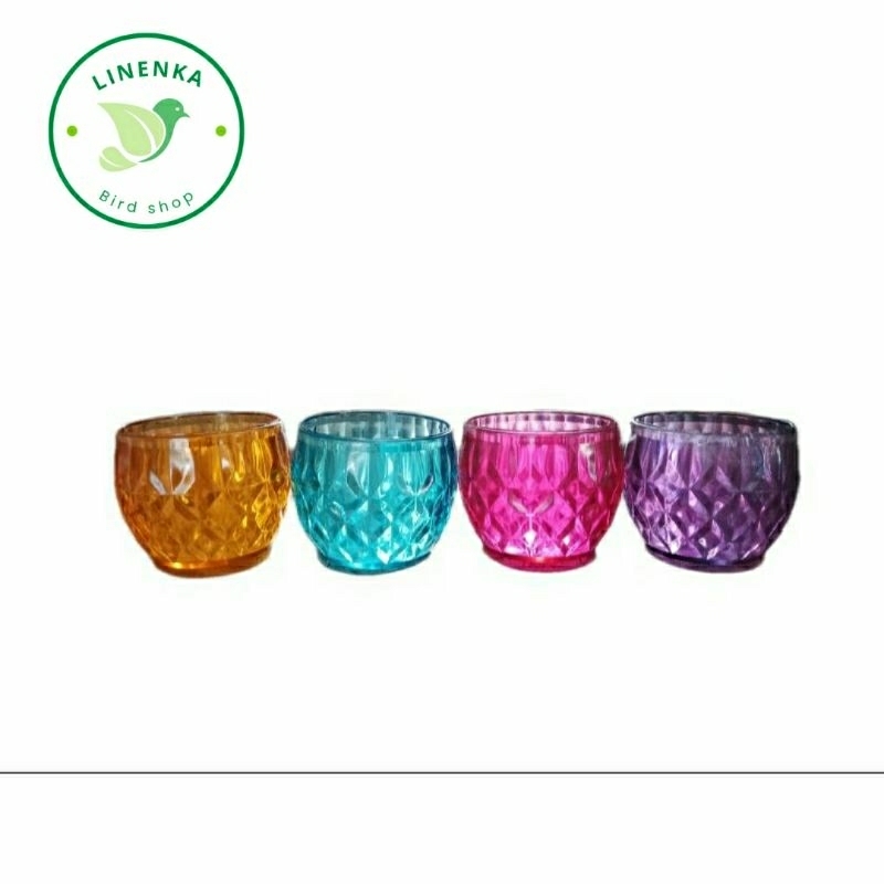 CEPUK MINI DIAMOND WADAH PAKAN MINUM BURUNG KECIL CEPUK NEKTAR