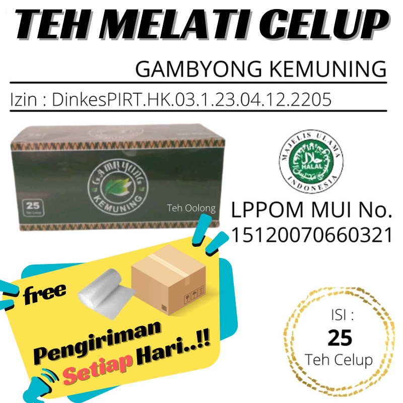 

Teh Gambyong Teh Hitam Melati Celup 50 Gram oleh oleh Kemuning khas karanganyar