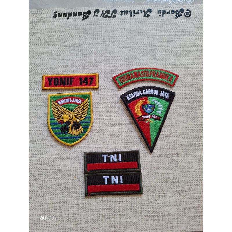 ATRIBUT BORDIR PDH TNI AD