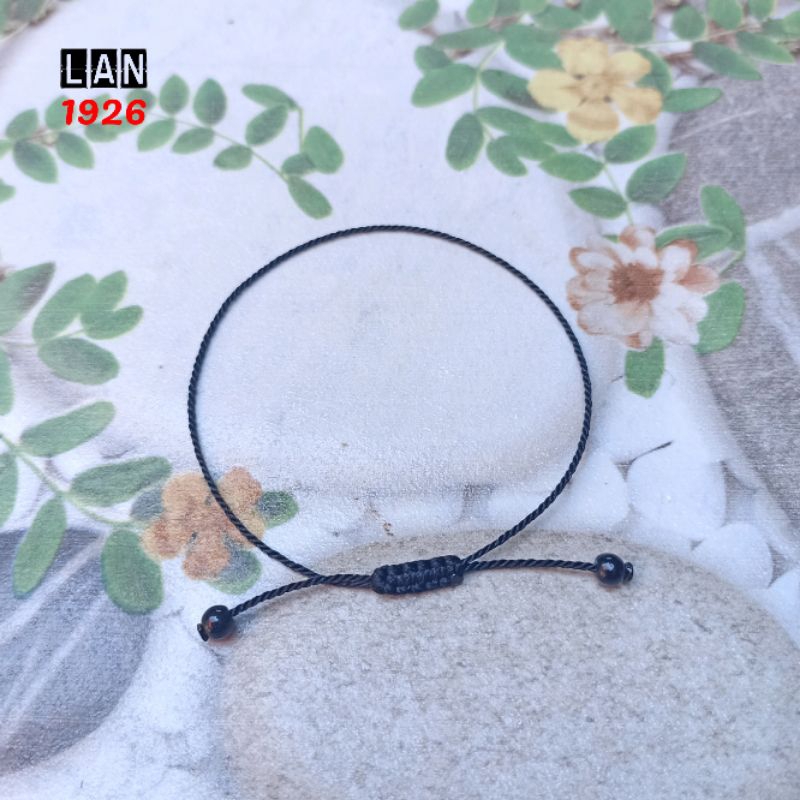 Gelang polos tipis tali serut 1mm