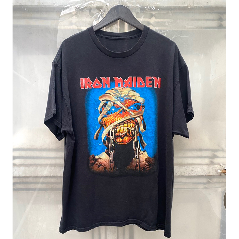 Kaos Moumi Of Iron Maiden Band Rock Metal Tour Build Up Second Bekas