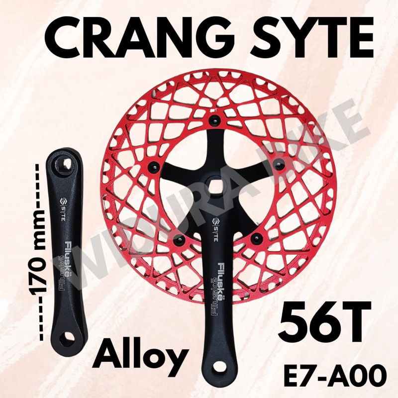 Crank SYTE Alloy/ Crankset/ Crankset SYTE 56T/ Crank sepeda lipat/ Crank sepeda minitrek