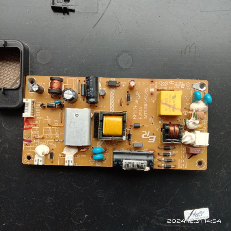 Psu power suplay led tv universal ke tv cina LED tv KANOO KN-1596 VITRON 17 led tv 12volt normal