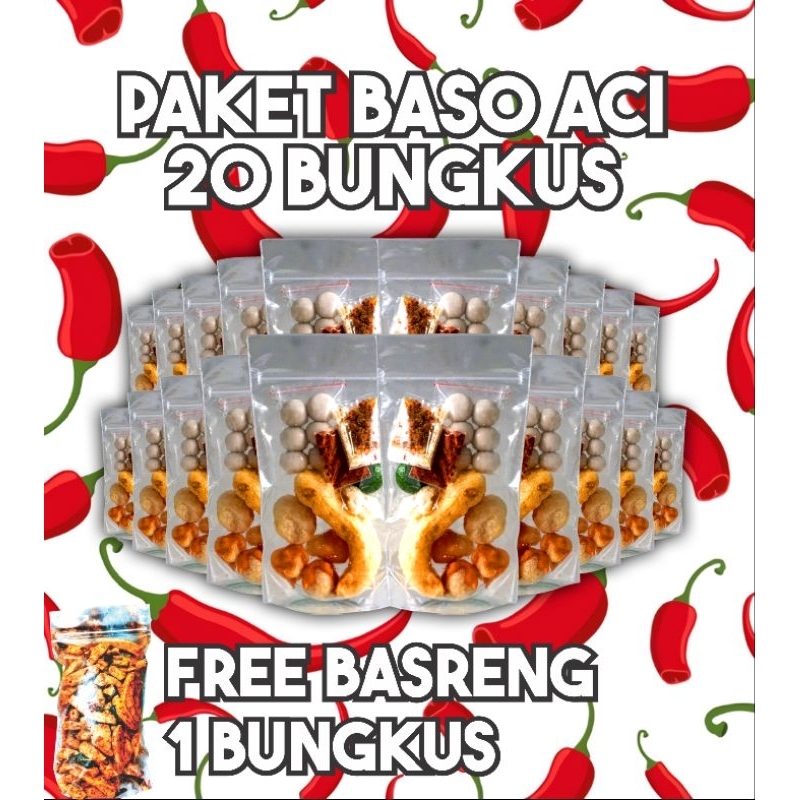 

BASO ACI INSTAN PAKET 20 PCS BONUS BASRENG / BAKSO ACI / BACI / BOCI / CEMILAN INSTAN
