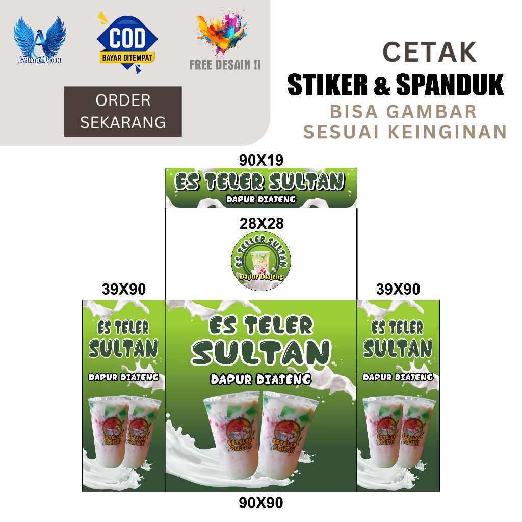 

Cetak Stiker Boot ES TELER SULTAN Costom Desain