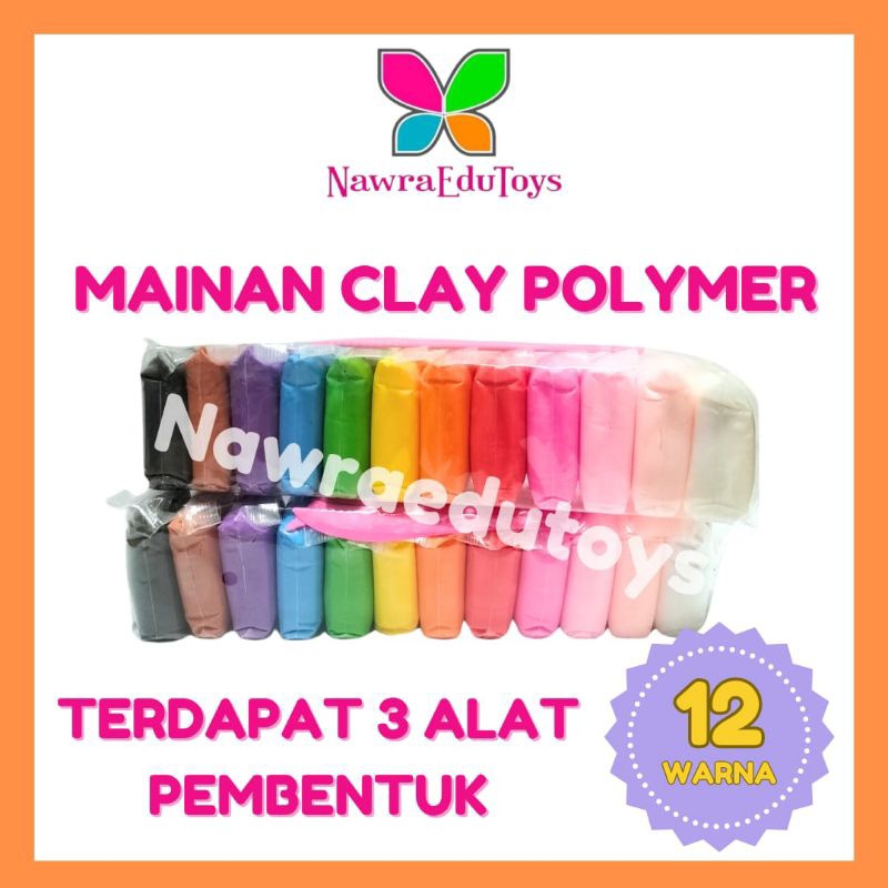 Mainan anak CLAY POLYMER / soft clay warna warni