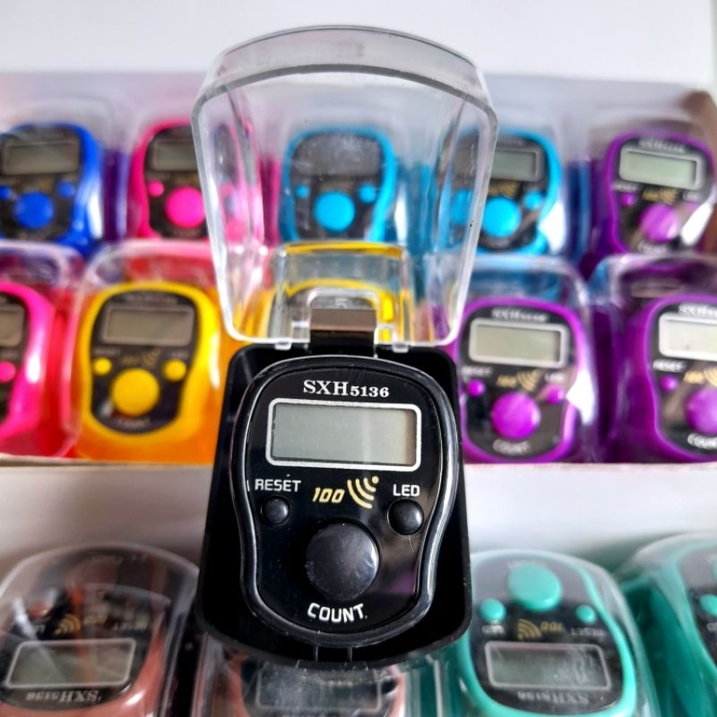 Tasbih Cincin Digital LED FINGER COUNTER Alarm 100 Bunyi