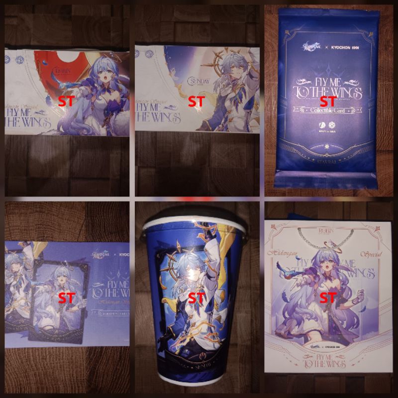 Kyochon 1991 x Honkai Star Rail Merchandise Collab Robin Sunday Acrylic Card Redeem Code Paperbag Cu