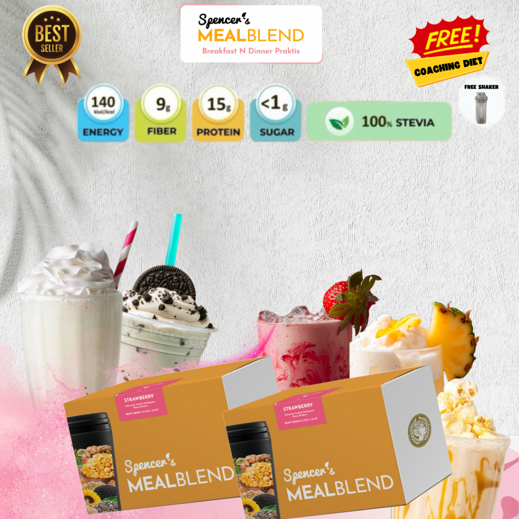 

SPENCER'S MEALBLEND 2 BOX All Varian - Meal Replacement Praktis Pengganti Sarapan Rendah Kalori