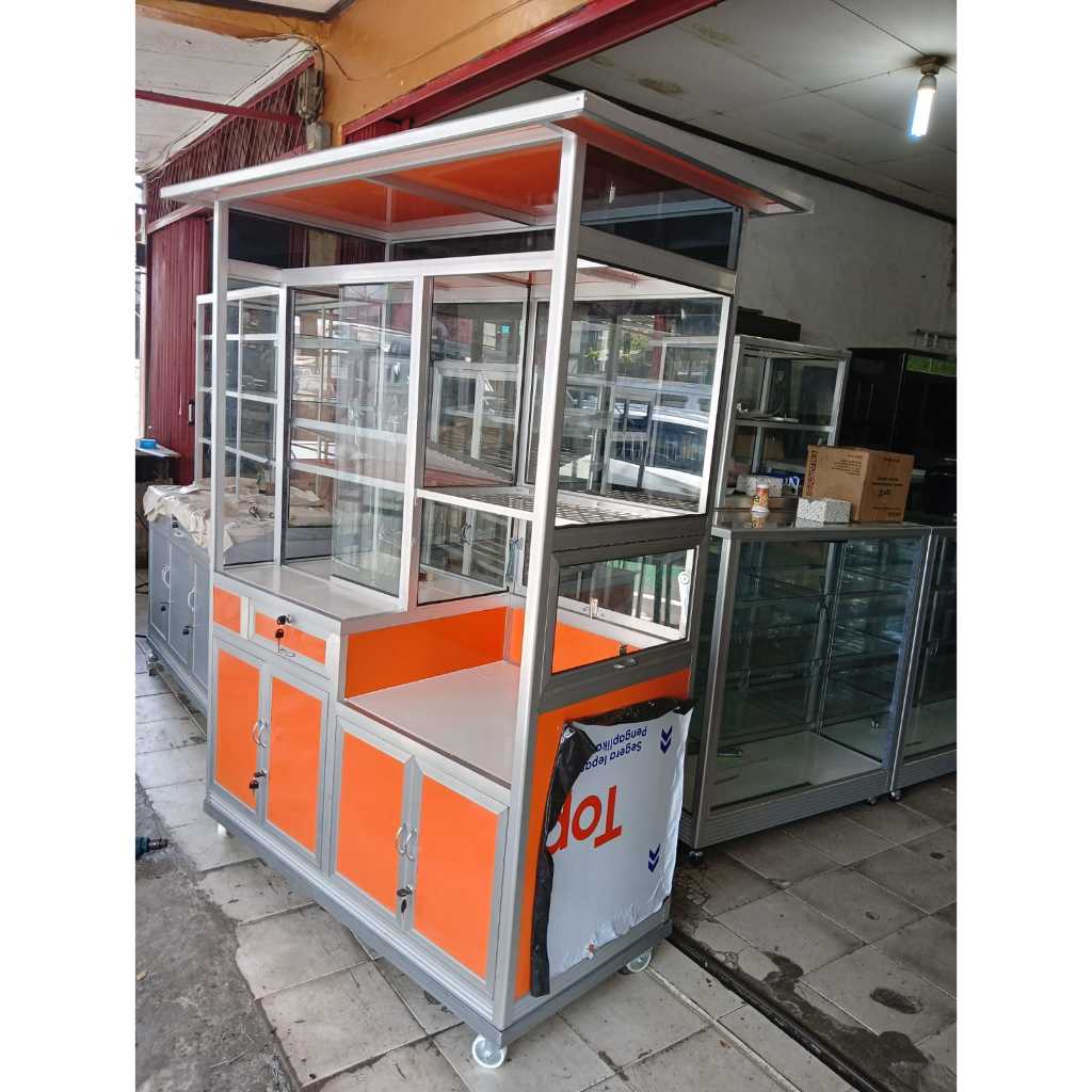 Gerobak Silver Standar ACP Orange ( FREE Onkir Khusus Jabodetabek )