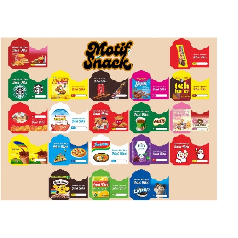 

Amplop Lebaran Motif Snack