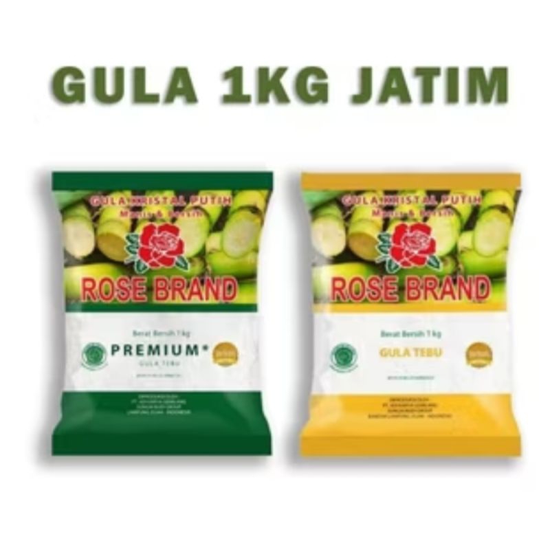 

☘️KaruniaJaya999☘️Gula pasir Rose Brand kemasan 1 kg