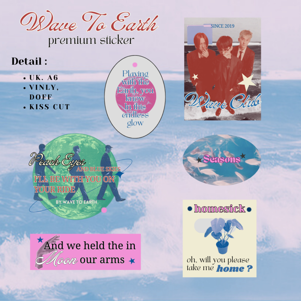 

sticker aesthetic/sticker sheet Wave To Earth ||