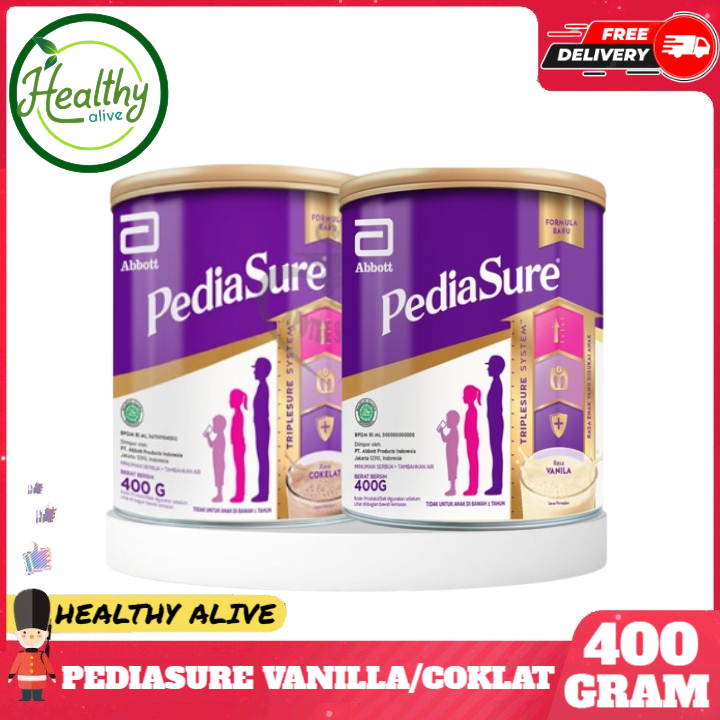 

Pediasure Triplesure kaleng rasa vanila, madu , coklat, & classic milky 400gr susu pertumbuhan anak