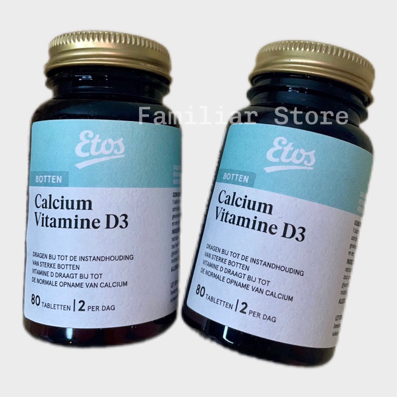 ETOS Suplemen Calcium Vitamin D3 | Vitamin Untuk Tulang dan Persendian Otot