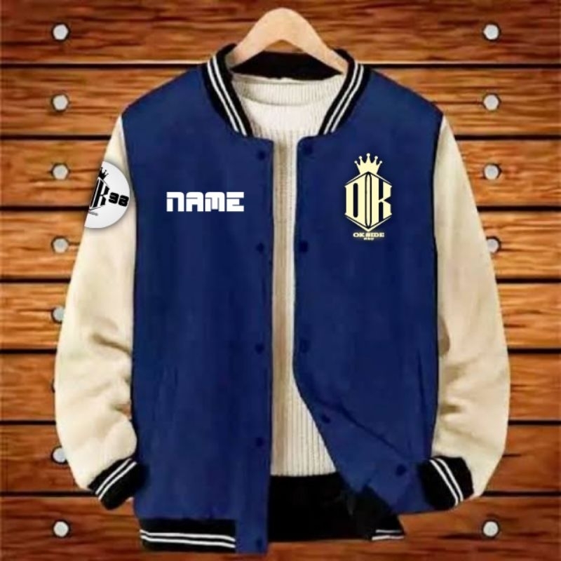 JaketVarsity Big Size ( S - 6XL ) Custom Bordir/Sablon Jacket Baseball Kancing Bomber Oversized XXL 