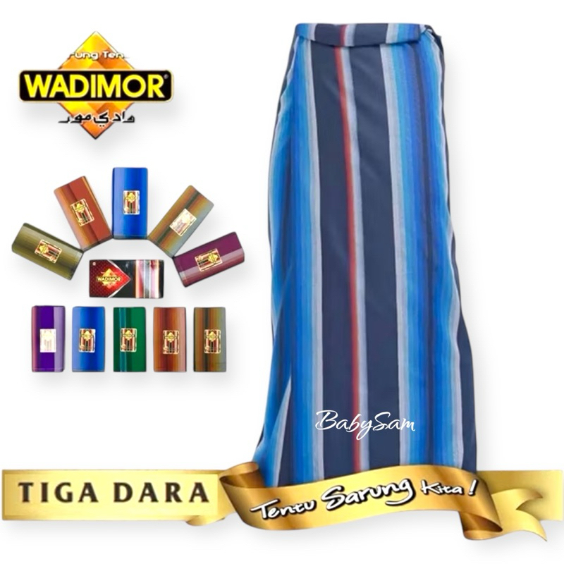 Sarung Wadimor Sarung Tenun Motif Salur 3 Dara Tiga Dara