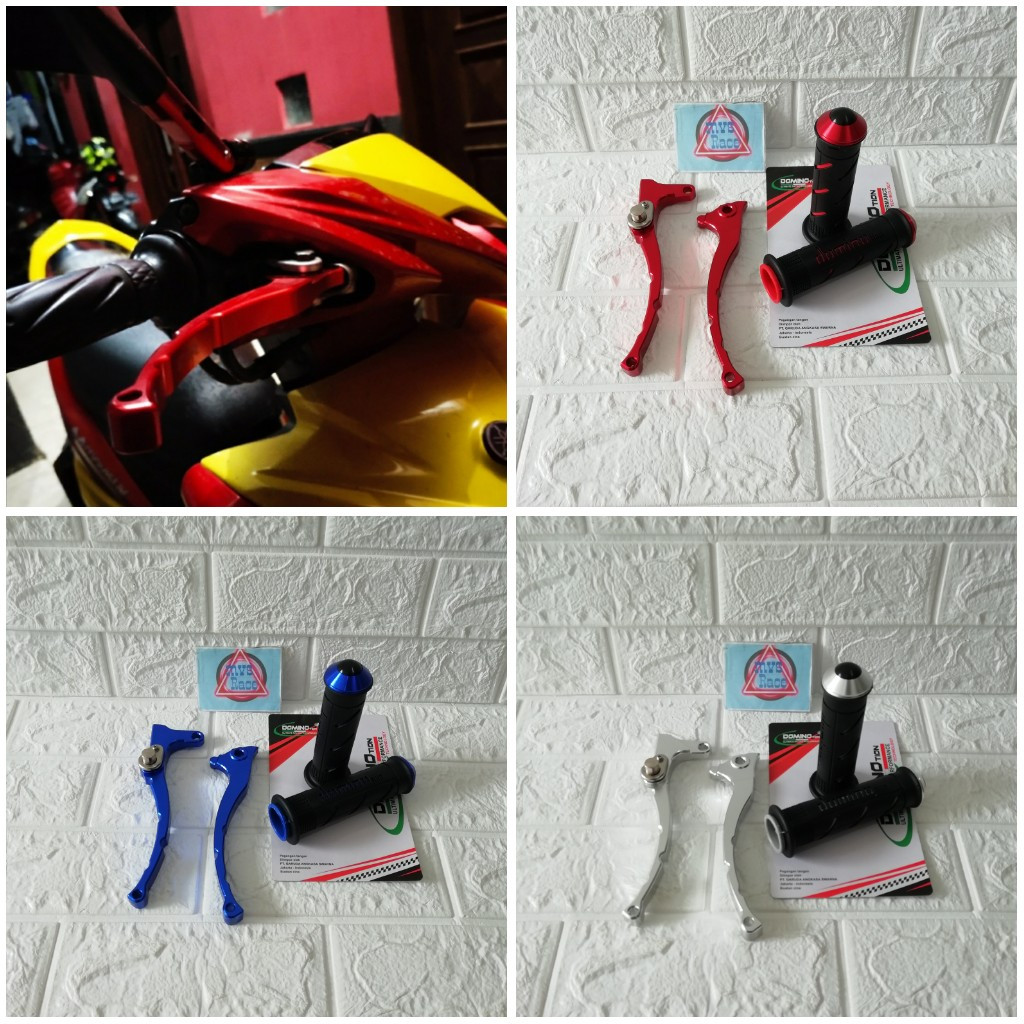 Handle Rem Variasi Cnc + Handgrip Jalu = Fazzio 125, Mio J, Fino 125, Mio M3, X Ride 125, Soul GT 12