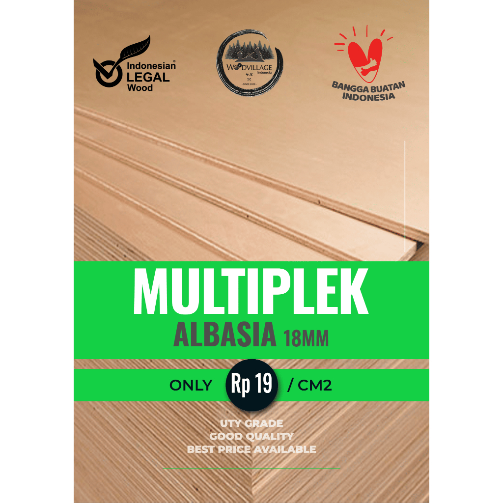 Custom Triplek / Multiplek / Plywood Albasia / Sengon 18mm 18 mm