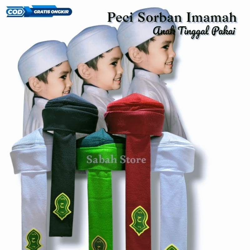 Peci Sorban Imamah Anak Tinggal Pakai Peci Imamah Balita Dan Anak Terbaru Bisa Cod