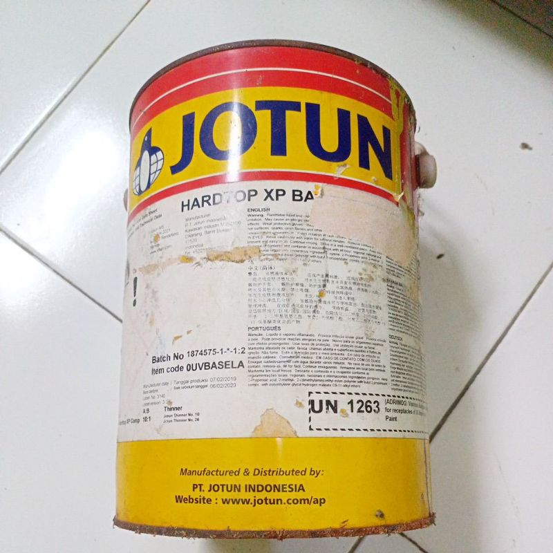 cat Jotun hardtop xp base 2A 5 liter warna yellow