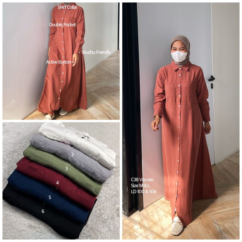 Fatimah dress | gamis cantik high quality | desain simple dan elegan | mode kekinian