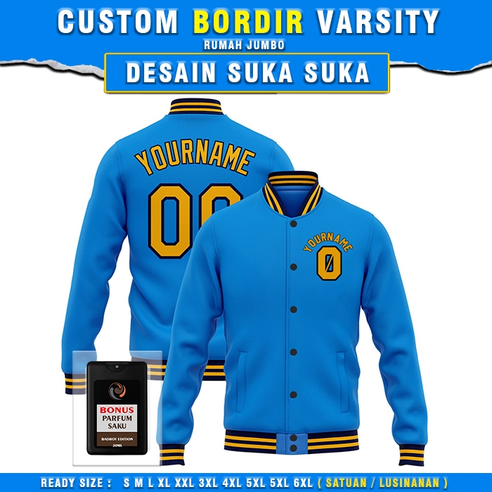 Jaket Varsity Custom Bordir satuan TURKISH jaket seragam custom desain sendiri