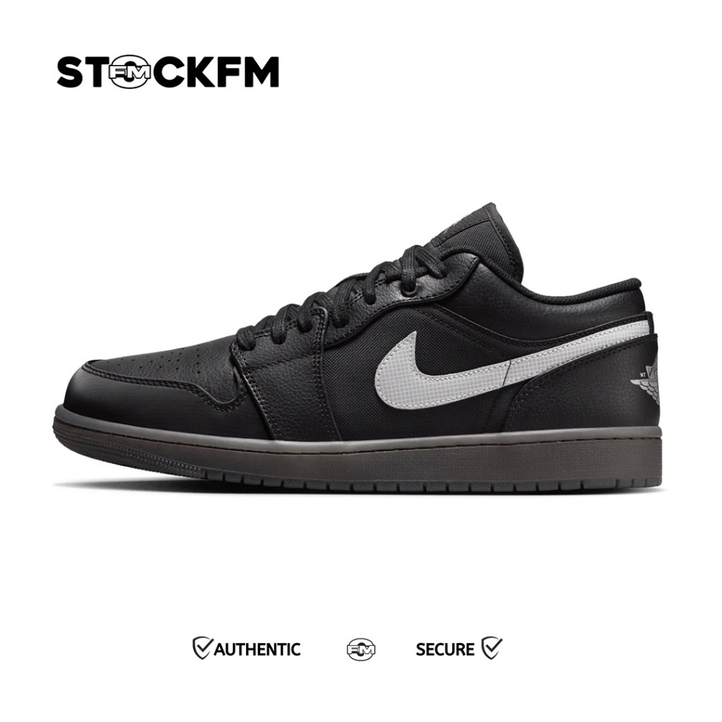 Nike Air Jordan 1 Low SE Black Metallic SIlver Original