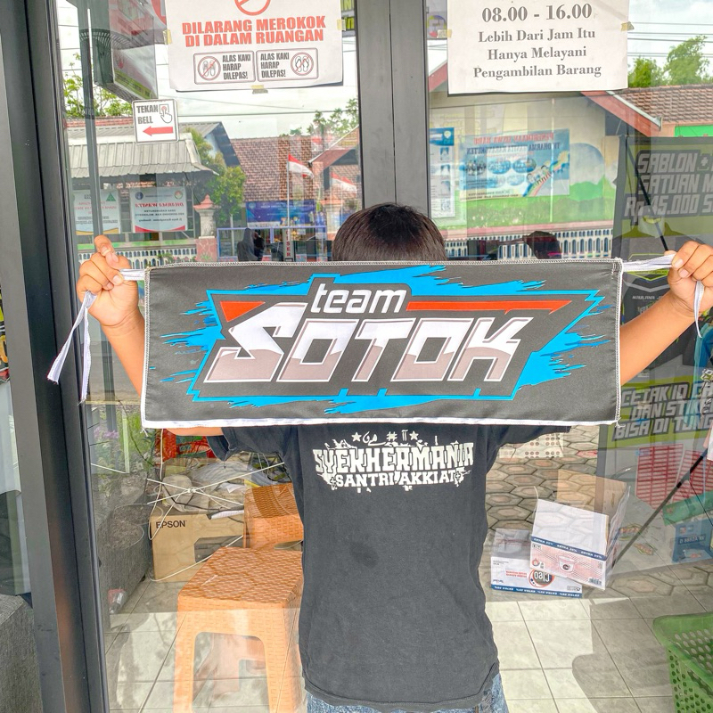 BENDERA TEAM SOTOK 60x20 FLAG TEAM SOTOK BENDERA SOUND BENDERA SOUND MINIATUR