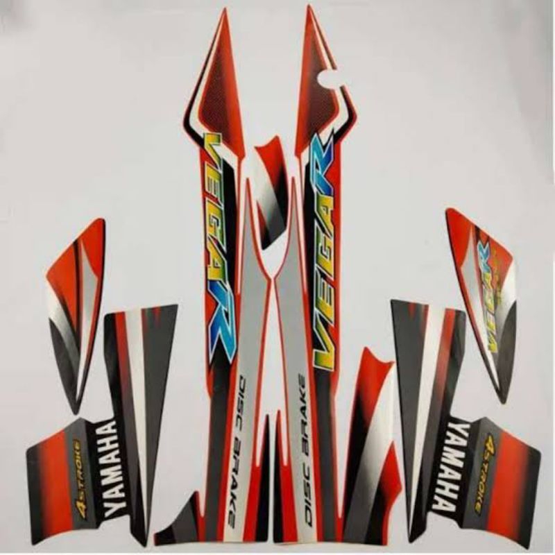 striping stiker yamaha vega r lama oren