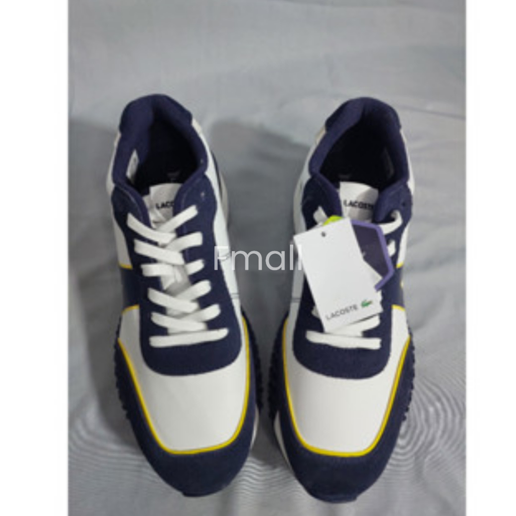 LCT3 Lacoste Original . warna white navy . sepatu tali sneaker