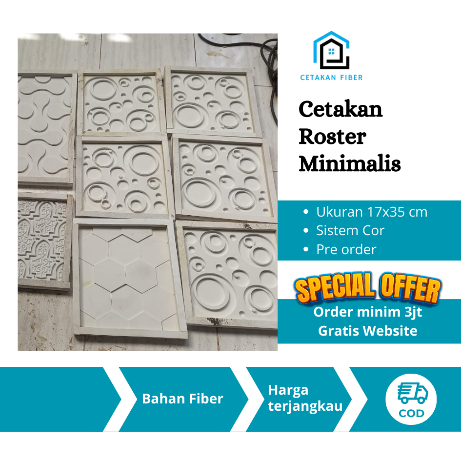cetakan 3D wall panel - custom cetakan ornamen dinding