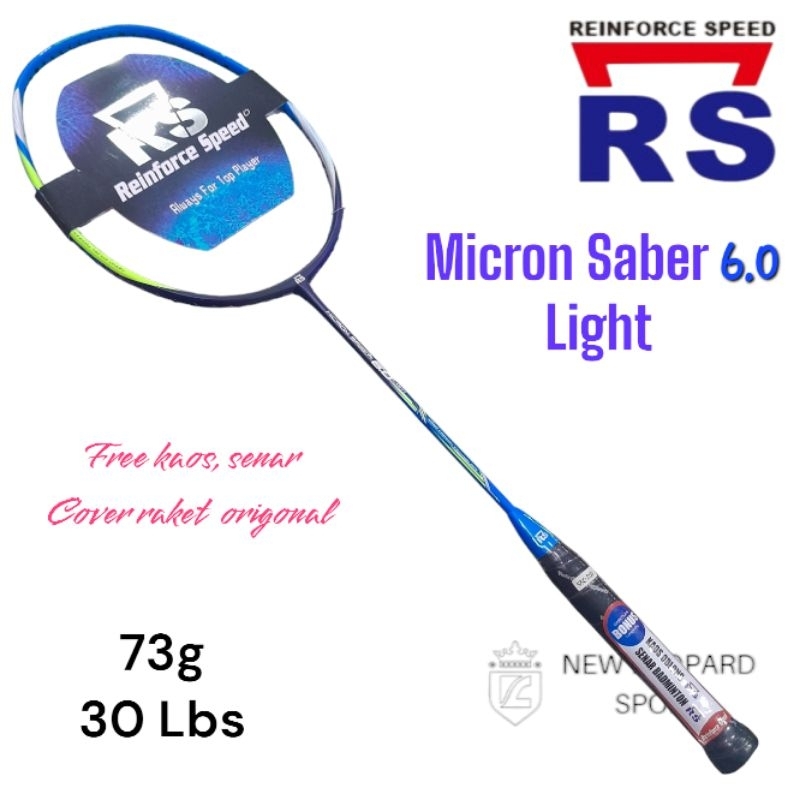 Raket Badminton RS Micron Saber 6.0 Light / Raket Bulutangkis RS Original