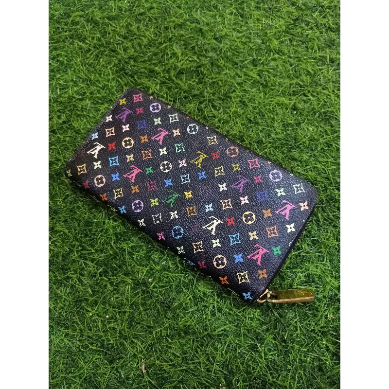 Dompet LV Long Wallet Zippy Multicolour Black Spain 2012 Preloved