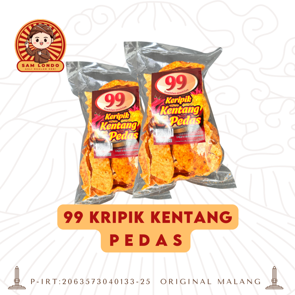 

99 Keripik Kentang Pedas Asli Malang - (240g)