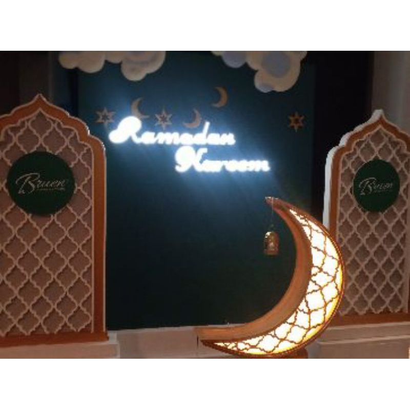 custom/ backdrop /styrofoam /pesta /ulang tahun/tasyakuran aqiqah/ramadhan kareem