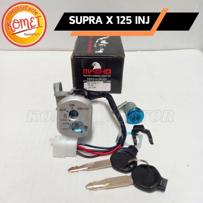 [KOMET] KUNCI KONTAK SET + JOK SUPRA X 125 FI KABEL 4 [MACHO]