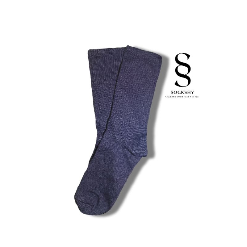 Kaos Kaki Old School Polos-Navy-Premium