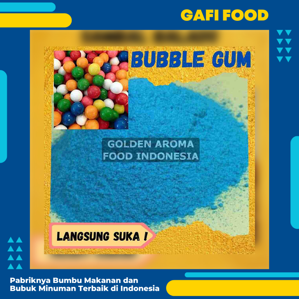 

BUMBU TABUR RASA BUBBLE GUM BLUE 1 KG BUBUK BUBBLE GUM 1KG BUBBLE GUM SEASONING POWDER 1KG PREMIUM