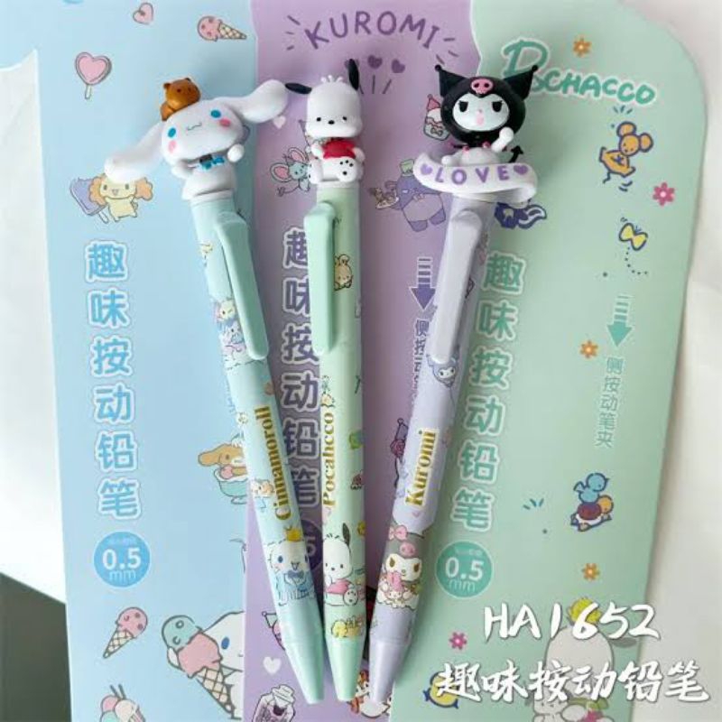 

Pensil goyang sanrio kuromi pochacco