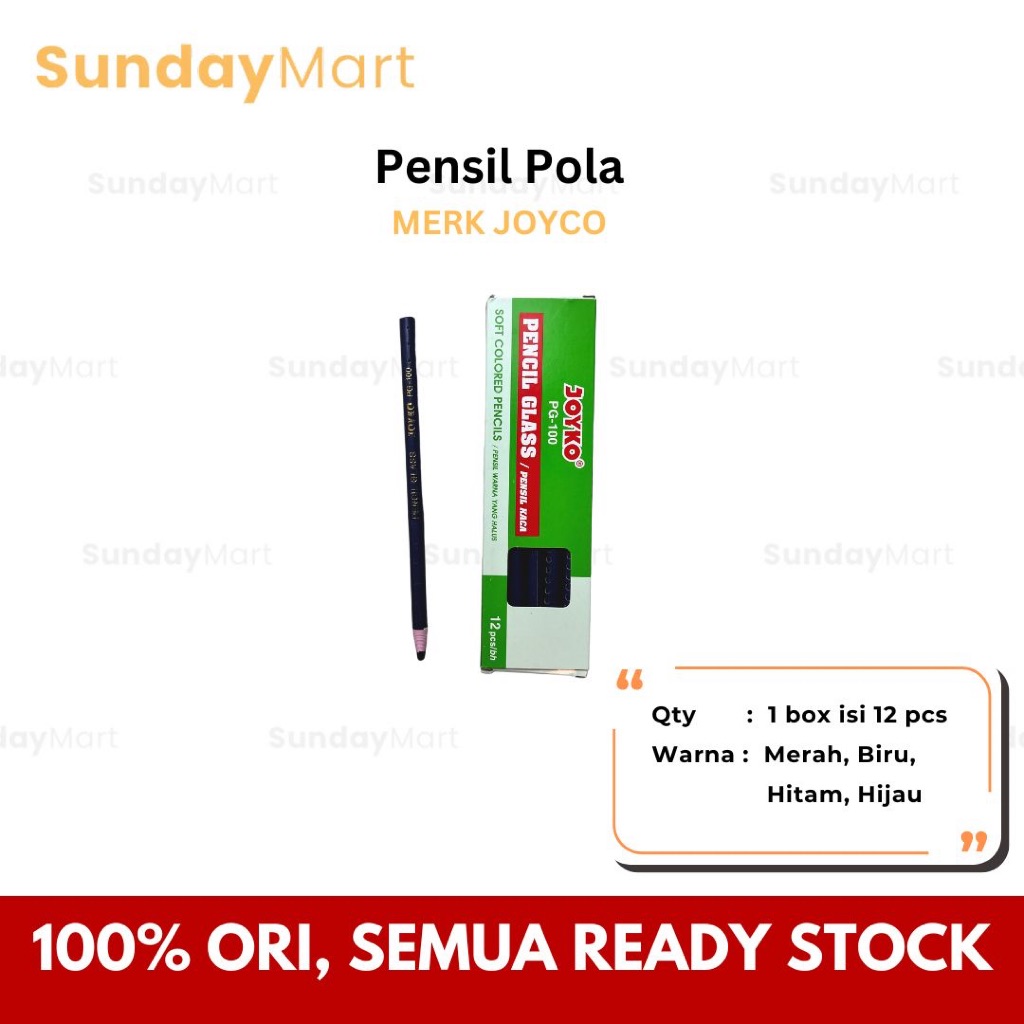 

PENSIL POLA/ PENSIL KACA/ GLASS PENCIL JOYKO/ PENSIL JAHIT