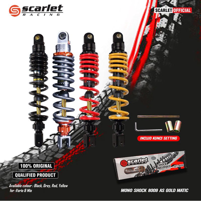 Shock Shockbreaker Scarlet Model KTC RAZOR ukuran 310 330 mm Matic Singel