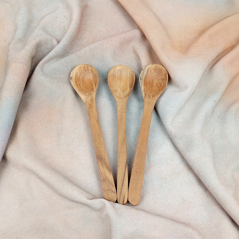 Sendok Makan Kayu Alami Finishing Food Grade